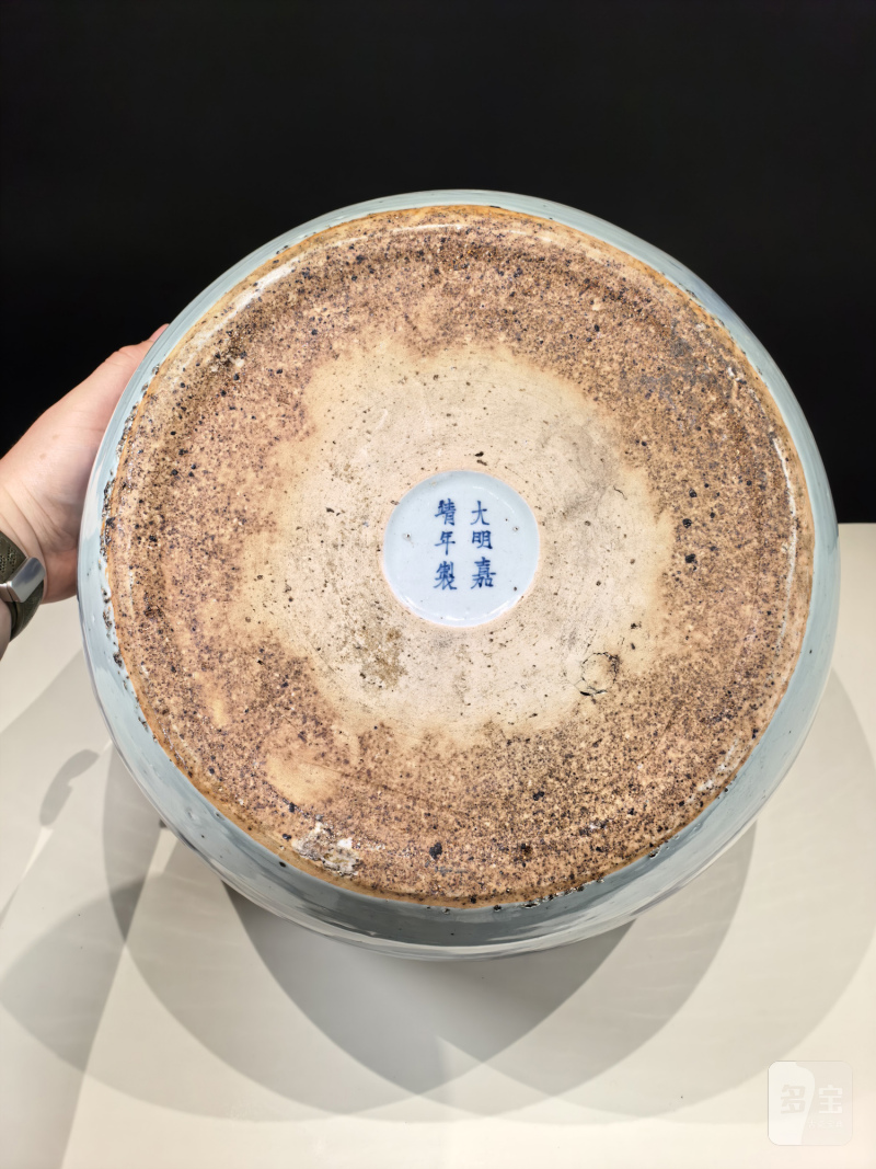 明嘉靖 青花福禄寿纹大罐 - 图13